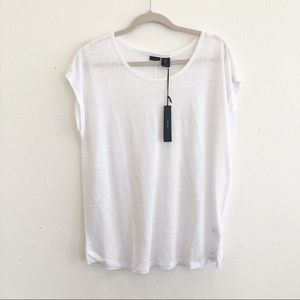 Tahari White Linen Large Top NWT